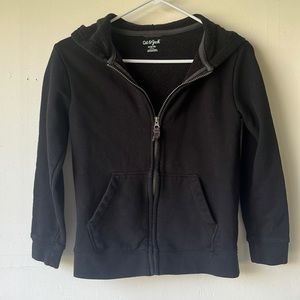 Cat & Jack black zip up hooded sweatshirt